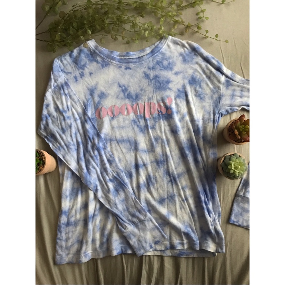 American Eagle | Blue | “OOPS” | Long sleeve Tee |